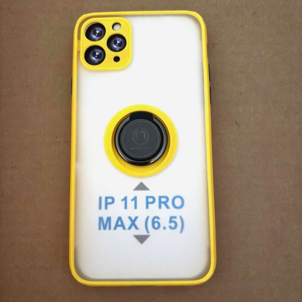 iPhone 17 Pro Max Phone Case YELLOW with Ring Holder